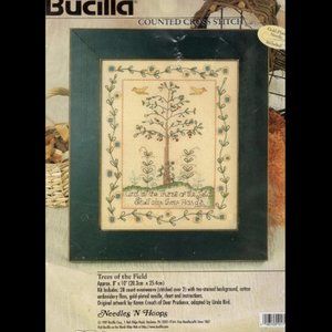 Vintage 1997 Bucilla Counted Cross Stitch Trees Of The Field Sealed Kit